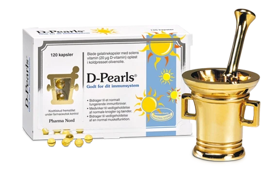 D-Pearls D-vitamin 20 mcg 120 kapsler