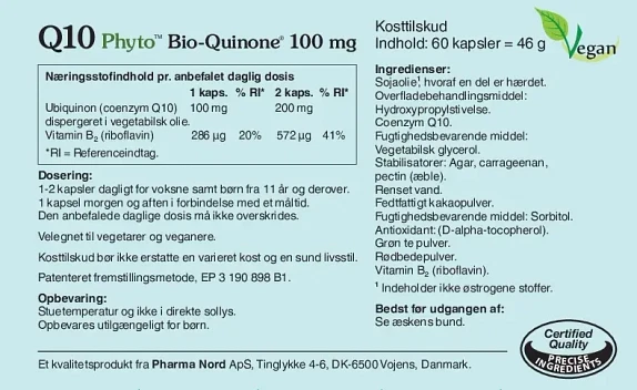 Q10 Phyto 100 mg 60 vegetabilske kapsler