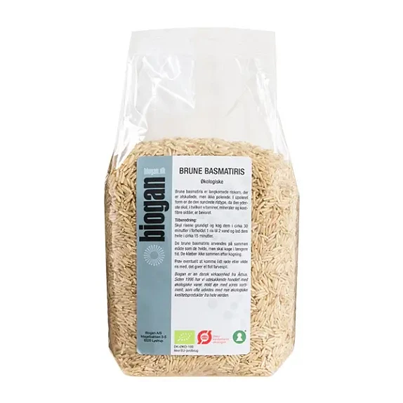 Basmati Ris Brune 1 kg økologisk