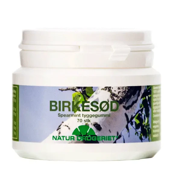 Birkesød Xylitol Tyggegummi Spearmint 70 stk