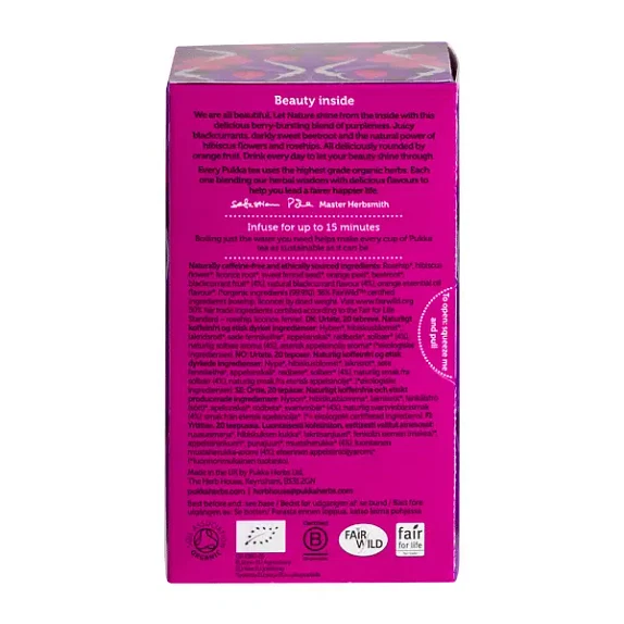 Blackcurrant Beauty Pukka 20 breve økologisk