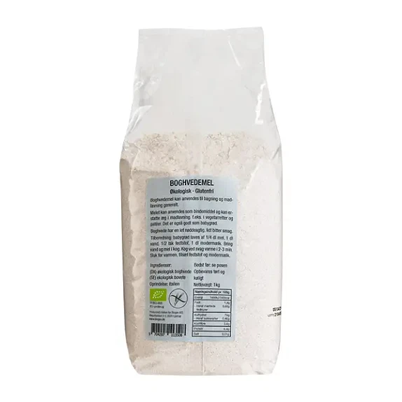 Boghvedemel glutenfri Biogan 1 kg økologisk