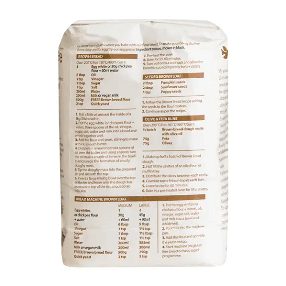 Brown Bread Flour Doves Farm Mørk glutenfri 1 kg