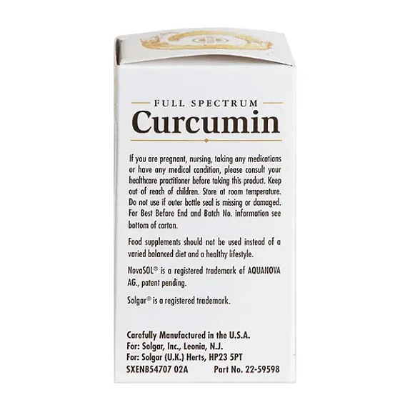 Curcumin Full Spectrum Solgar 30 softgels