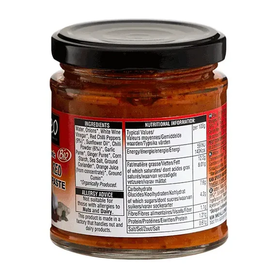 Curry Paste Thai Red glutenfri 180 g økologisk