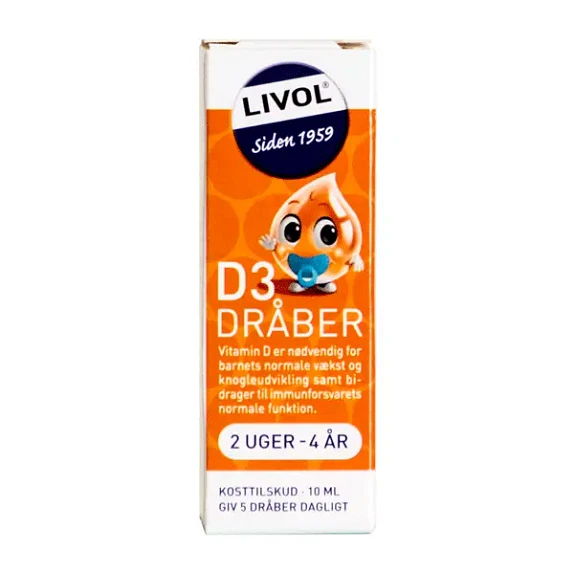 D3 Dråber Mono Normal Livol 10 mcg 10 ml