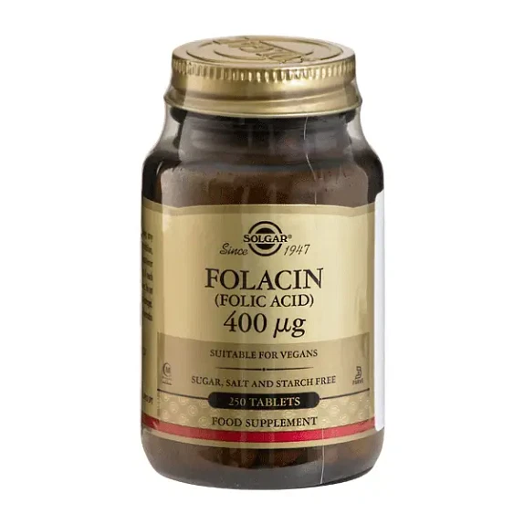 Folacin 400 mcg Solgar 250 tabletter