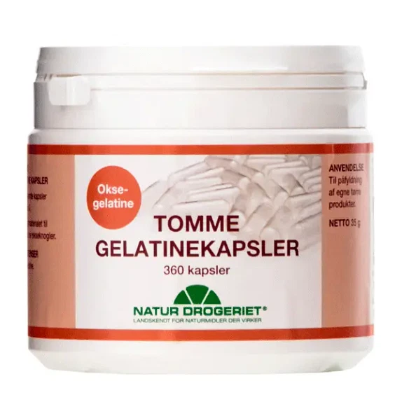 Gelatine kapsler tomme 360 kapsler