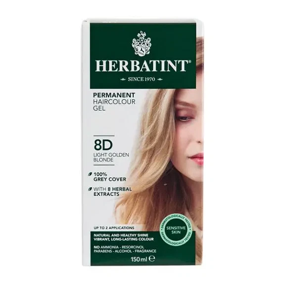 Hårfarve 8D Light Golden Blond Herbatint 150 ml