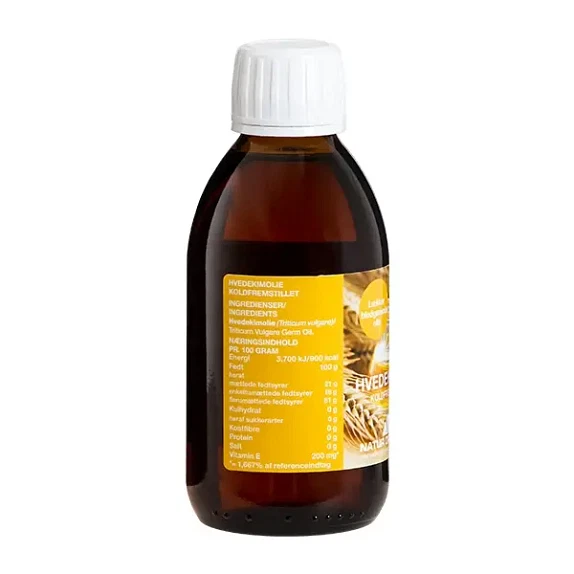 Hvedekimolie koldtfremstillet 100 % ren 200 ml