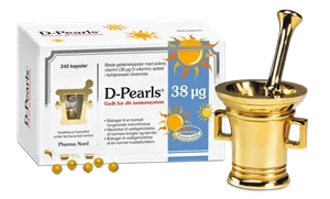 D-Pearls Stærk D-Vitamin 38 mcg 240 kapsler