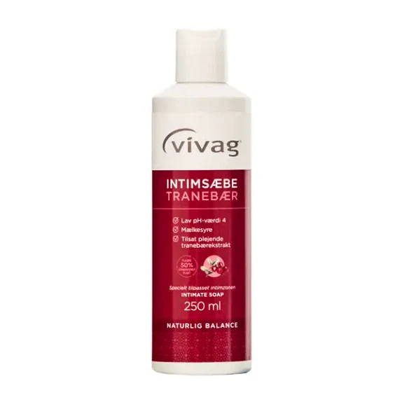 Intimsæbe Tranebær Vivag 250 ml