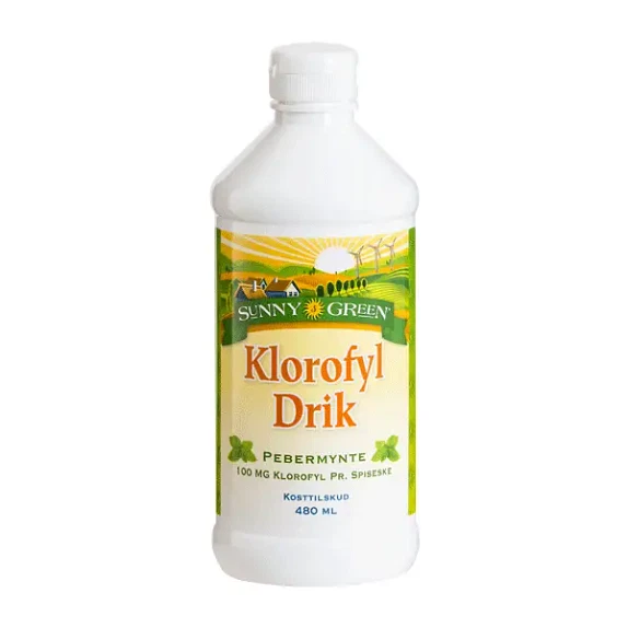 Klorofyl Drik Pebermynte Sunny Green 480 ml