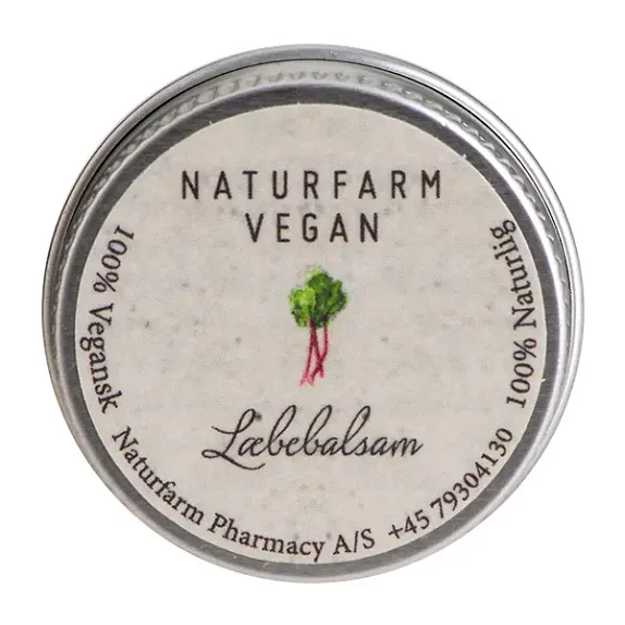 Lipbalm Læbebalsam Rabarber Naturfarm 10 ml