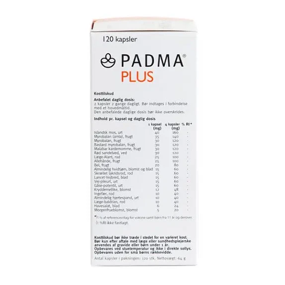 Padma Plus 120 kapsler