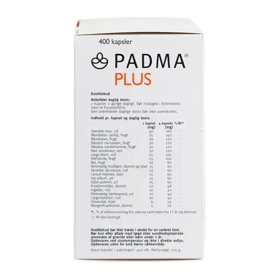 Padma Plus 400 kapsler