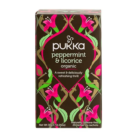 Peppermint and Licorice Pukka 20 breve økologisk