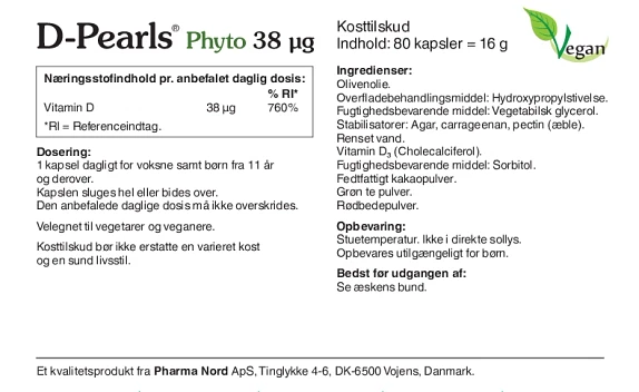 D-Pearls Green 38 mcg 80 kapsler