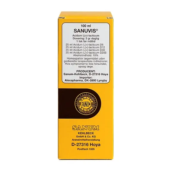 Sanuvis (L+mælkesyre) Sanum 100 ml