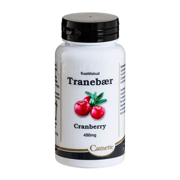 Tranebær Cranberry 450 mg Camette 90 kapsler