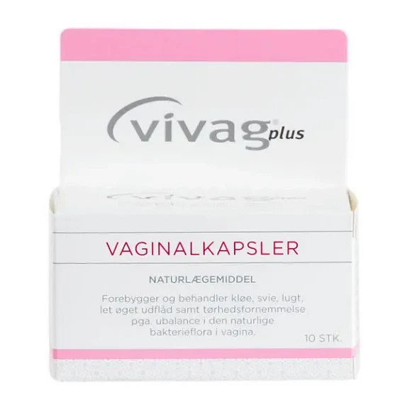 Vaginalkapsler Vivag Plus uden applikator 10 kapsler