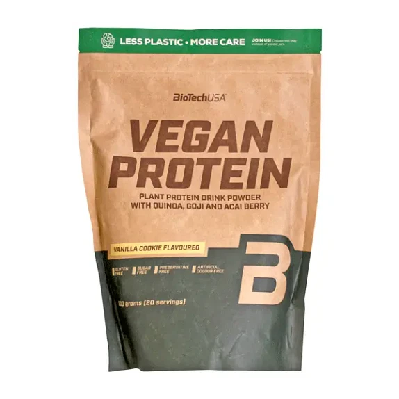 Vegan Protein Vanilla Cookies BioTech glutenfri 500 g