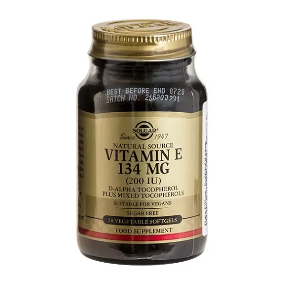 Vitamin E 134 mg Solgar 50 vegetabilske softgels