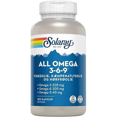 All Omega 3-6-9 Solaray 180 kapsler