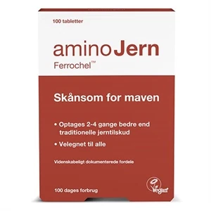 AminoJern Ferrochel 25 mg 100 tabletter
