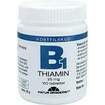 B1 Thiamin 25 mg 100 tabletter