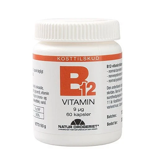 B12 vitamin 9 mcg 60 kapsler