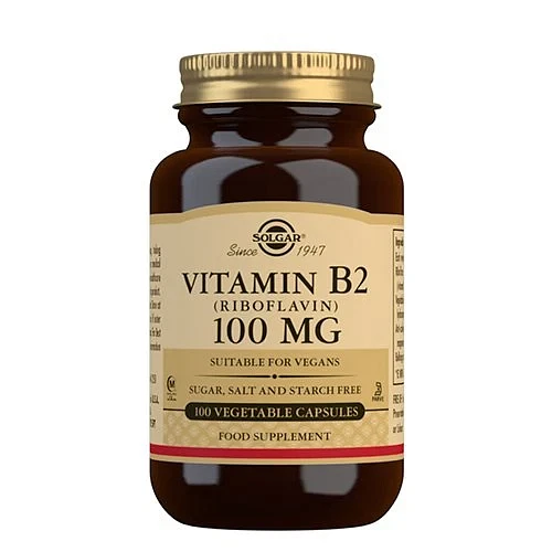 B2 vitamin 100 mg Solgar 100 vegetabilske kapsler