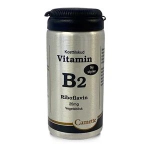 Vitamin B2 25 mg Camette 90 tabletter