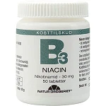 B3 Niacin Nikotinamid 30 mg 50 tabletter