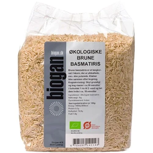 Basmati Ris Brune 1 kg økologisk