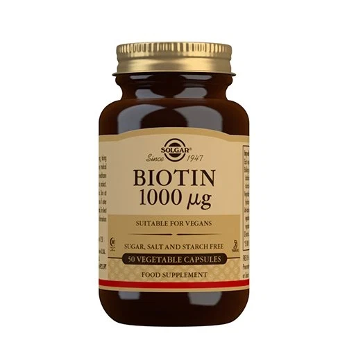 Biotin 1000 mcg Solgar 50 vegetabilske kapsler