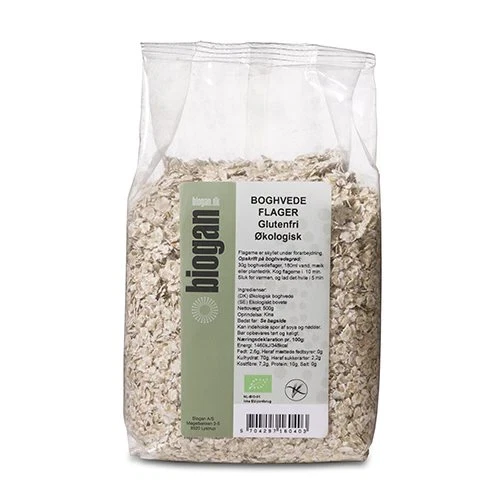 Boghvedeflager glutenfri Biogan 500 g økologisk