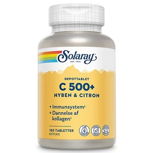 C 500+ Hyben & Citron Solaray 180 depottabletter