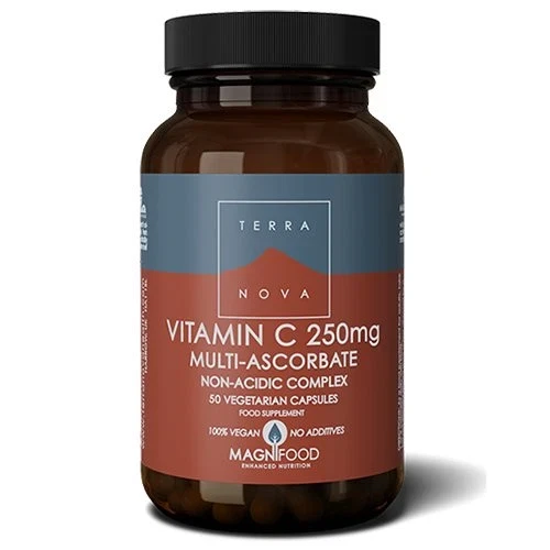 Vitamin C Multi-Ascorbate Terranova 250 mg 50 kapsler
