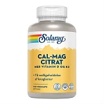 Cal-Mag Citrat med Vitamin D og K2 Solaray 150 VegKaps