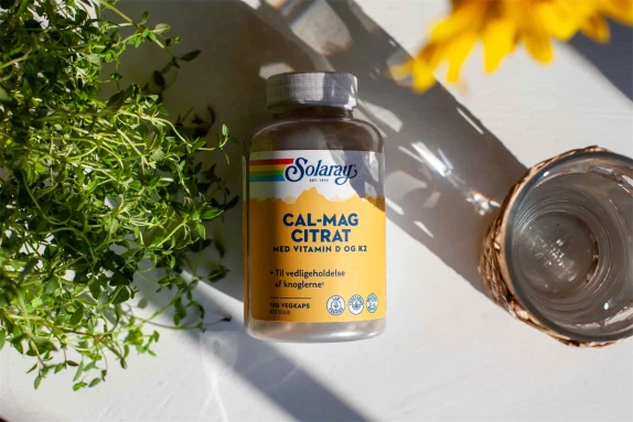 Cal-Mag Citrat med Vitamin D og K2 Solaray 150 VegKaps