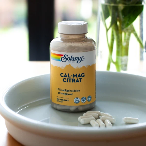 Cal-Mag Citrat Solaray 180 vegetabilske kapsler