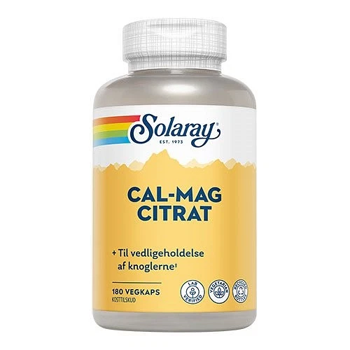 Cal-Mag Citrat Solaray 180 vegetabilske kapsler