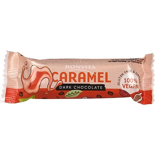 Caramelbar m. mørk chokolade Ø