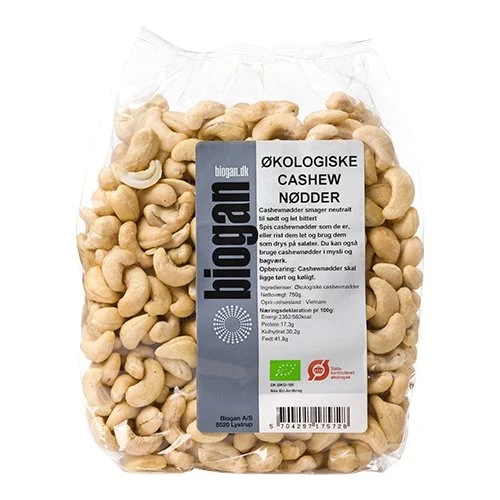 Cashewnødder 750 g økologisk