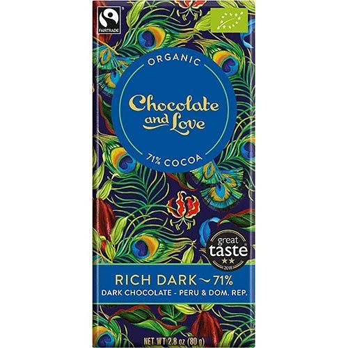 Chokolade Rich Dark 71 % Fairtrade 80 g økologisk