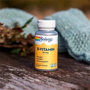 D-vitamin 30 mcg Solaray 100 kapsler