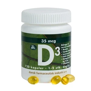 D3 vitamin 35 mcg 120 kapsler