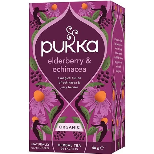 Elderberry & Echinacea Pukka 20 breve økologisk