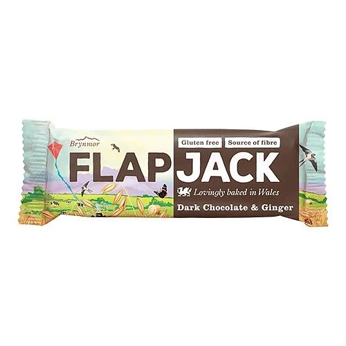 Flapjack m. mørk chokolade og ingefær